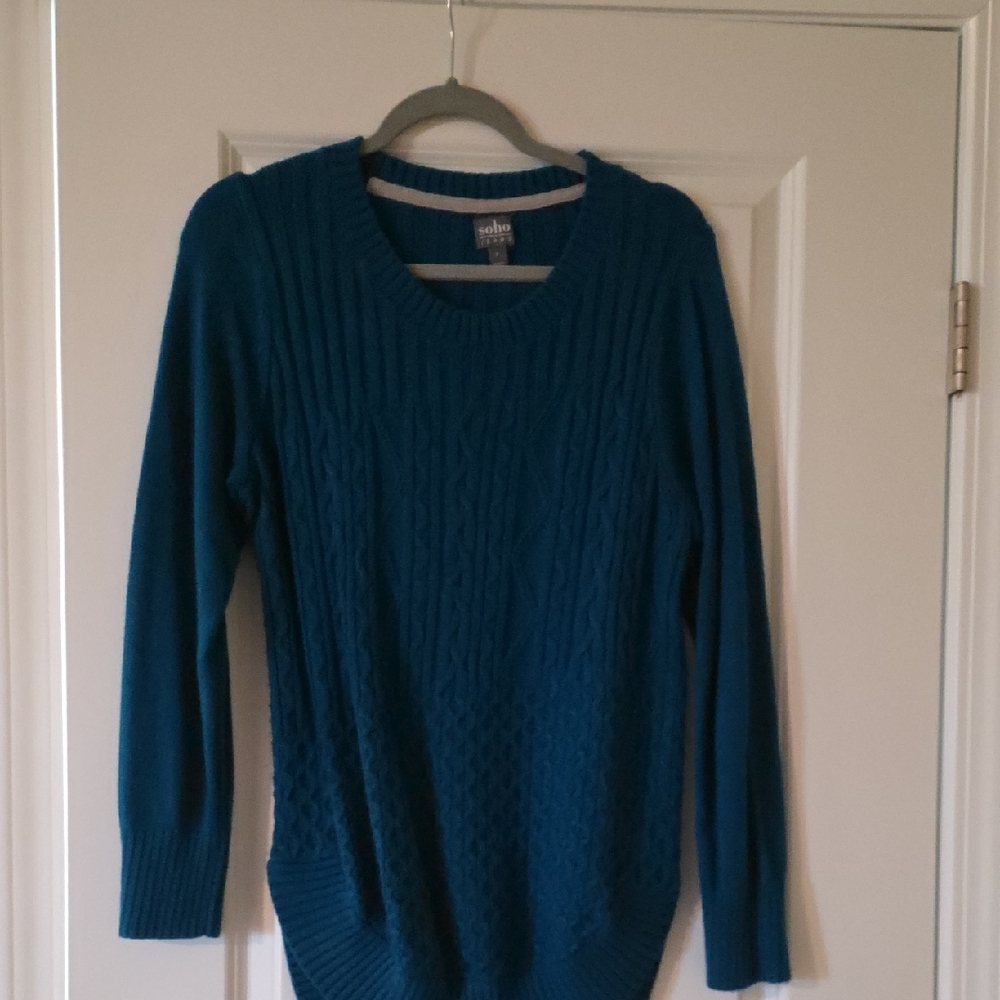 NY & Co Deep Blue Cable Knit Sweater